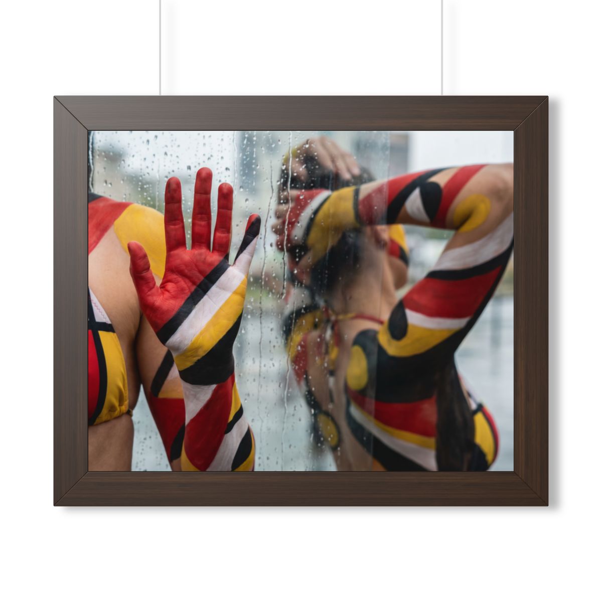 Framed Horizontal Poster - Urban Prism Abstract Body Paint...