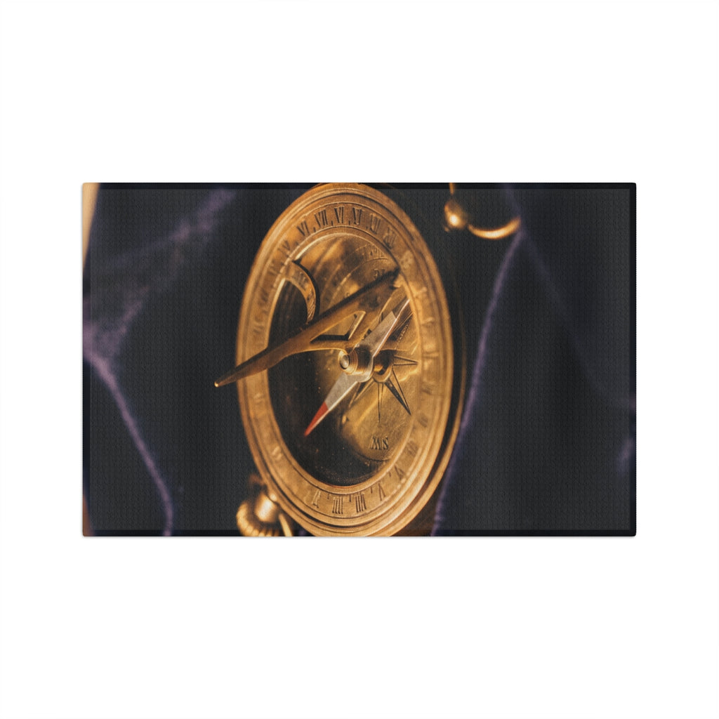 Brass Sundial Compass Microfiber Tea Towel