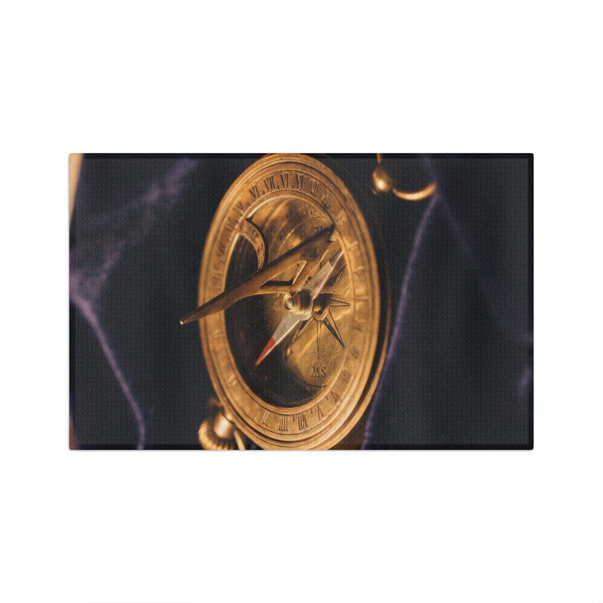 Brass Sundial Compass Microfiber Tea Towel
