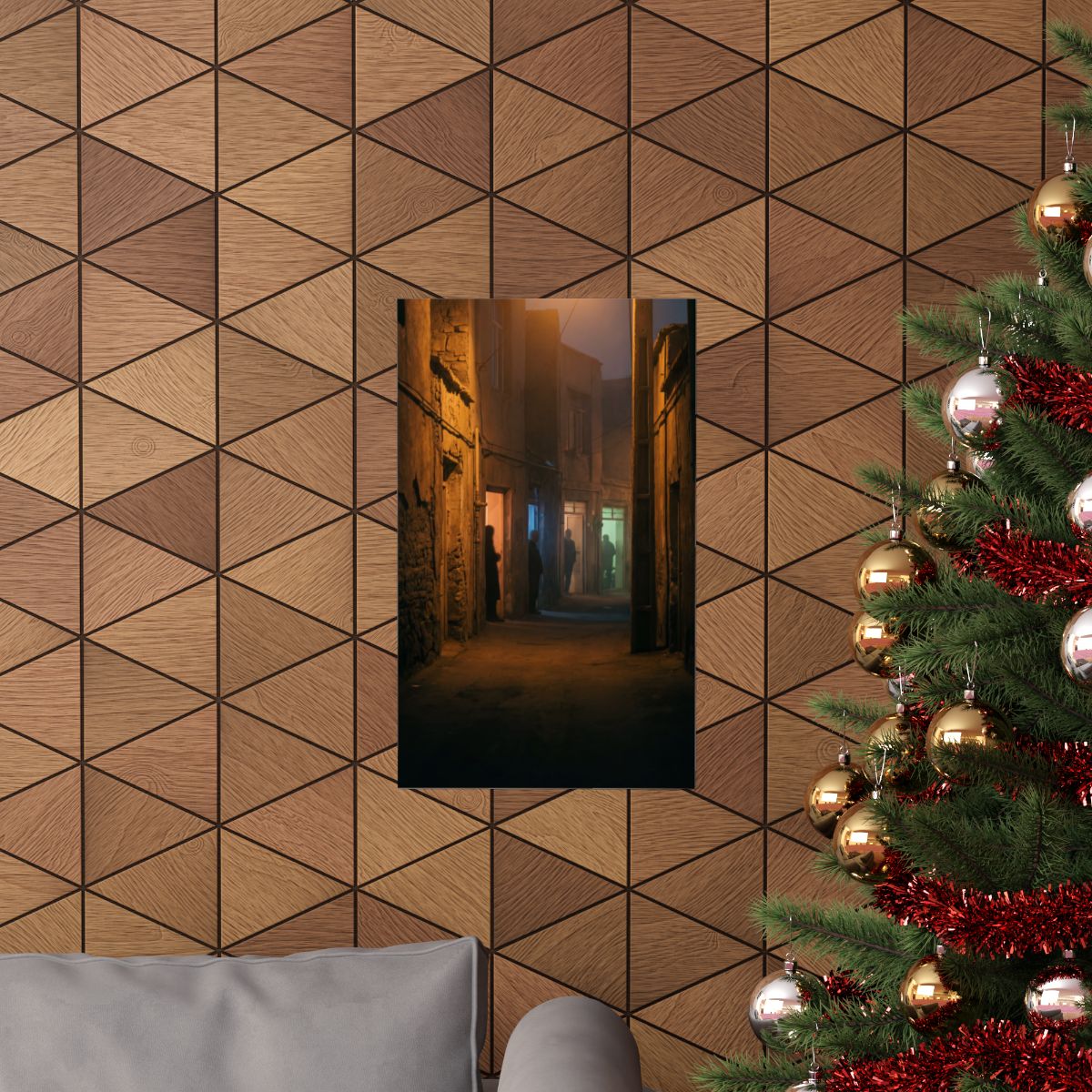 Matte Vertical Posters - Shadowed Alleyway Mystery Art Print...