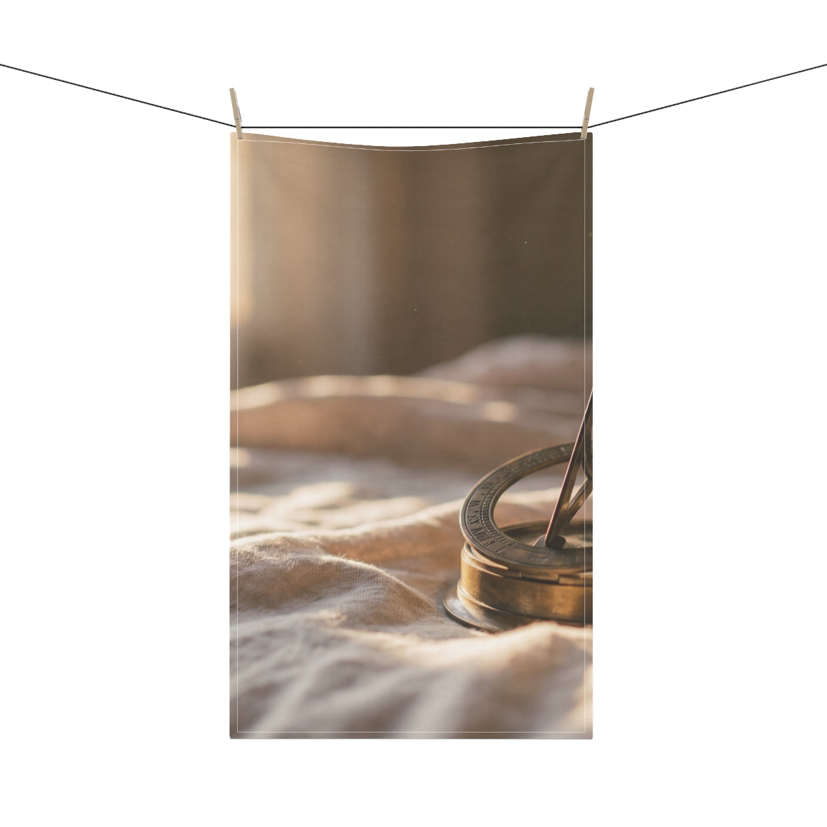 Tea Towels - Golden Sundial Vintage Decor Print | Echovira...