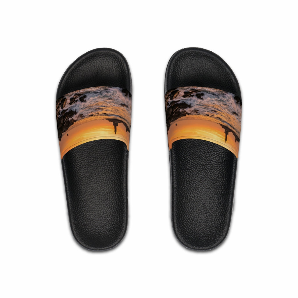 Men's Slide Sandals - Coastal Dawn Vibes