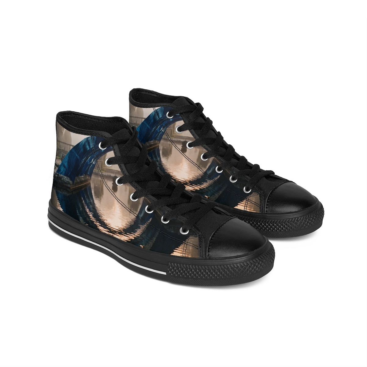 Women's Classic Sneakers with Surreal Arch Art