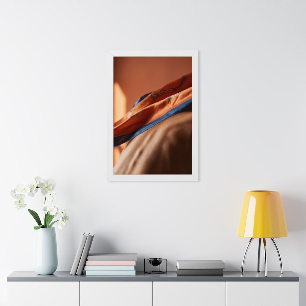 Framed Vertical Poster - Silk Silhouette — White (11×14... |...