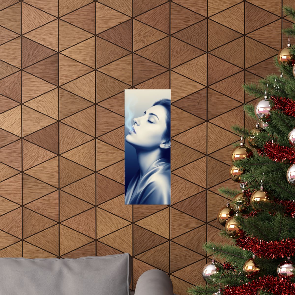 Matte Vertical Poster - Ethereal Blue Somnium Portrait (8×10...