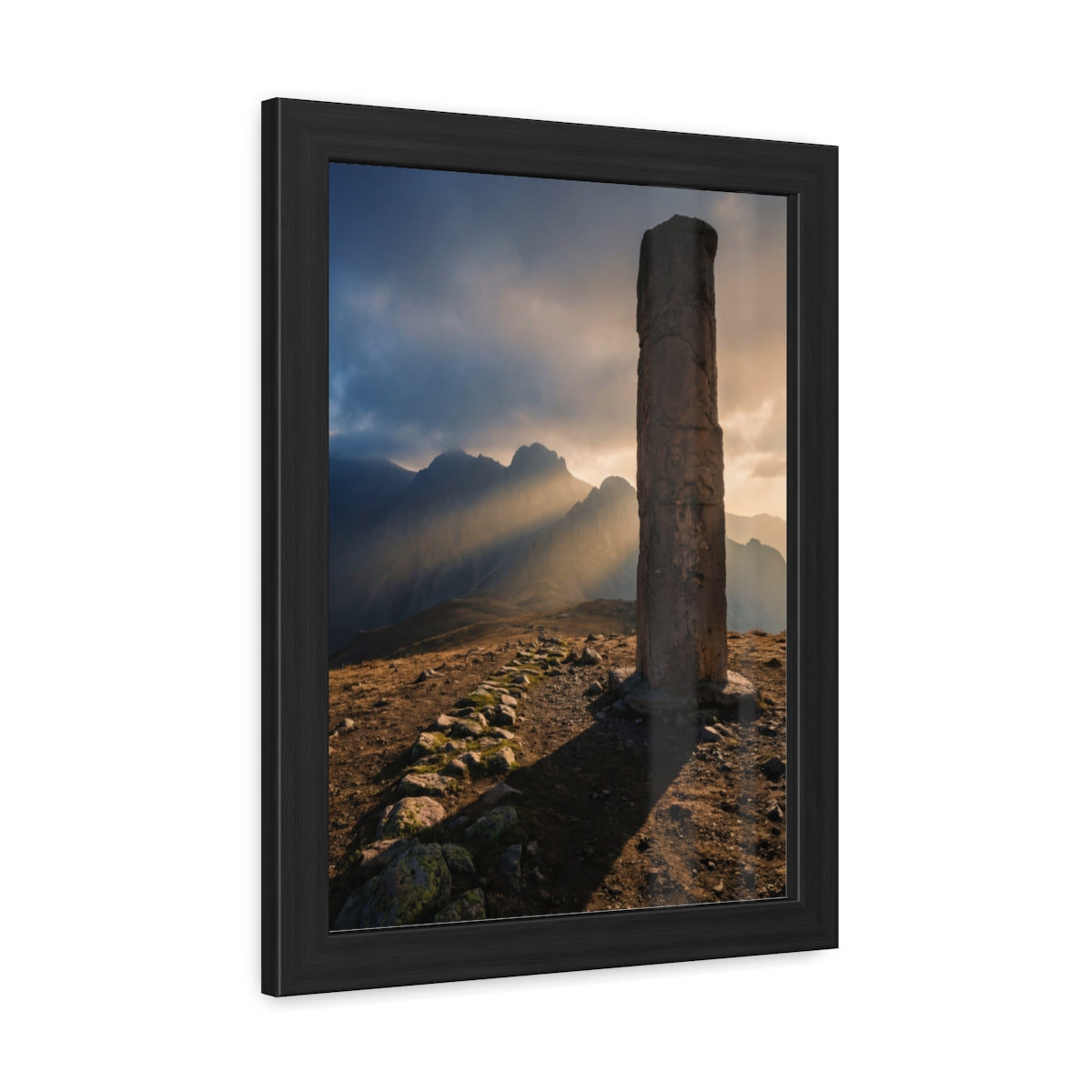 Framed Poster - Ancient Lion & Sun