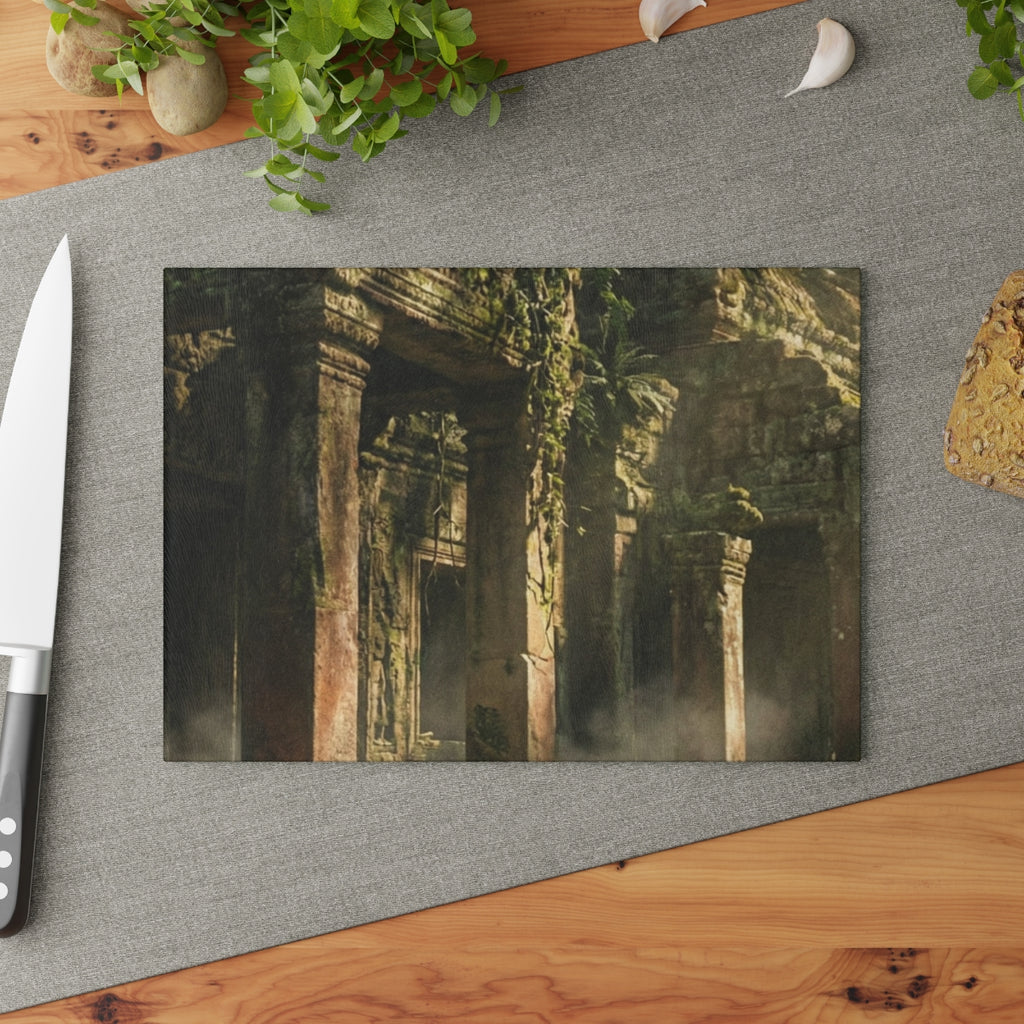 Glass Cutting Board - Jungle Ruins Kitchen | Echovira...