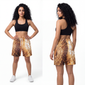 Athletic Long Shorts - Fractured Amber Glow | Echovira...