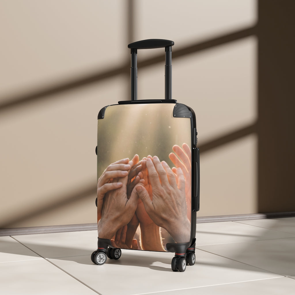 Suitcase - Golden Rays of Unity Wall Art | Echovira Gallery