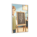 Matte Canvas Framed - Classroom Math Paper Art — White /......