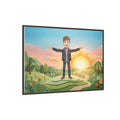 Framed Matte Canvas - Sunny Meadow Story — Espresso / 1.25"...