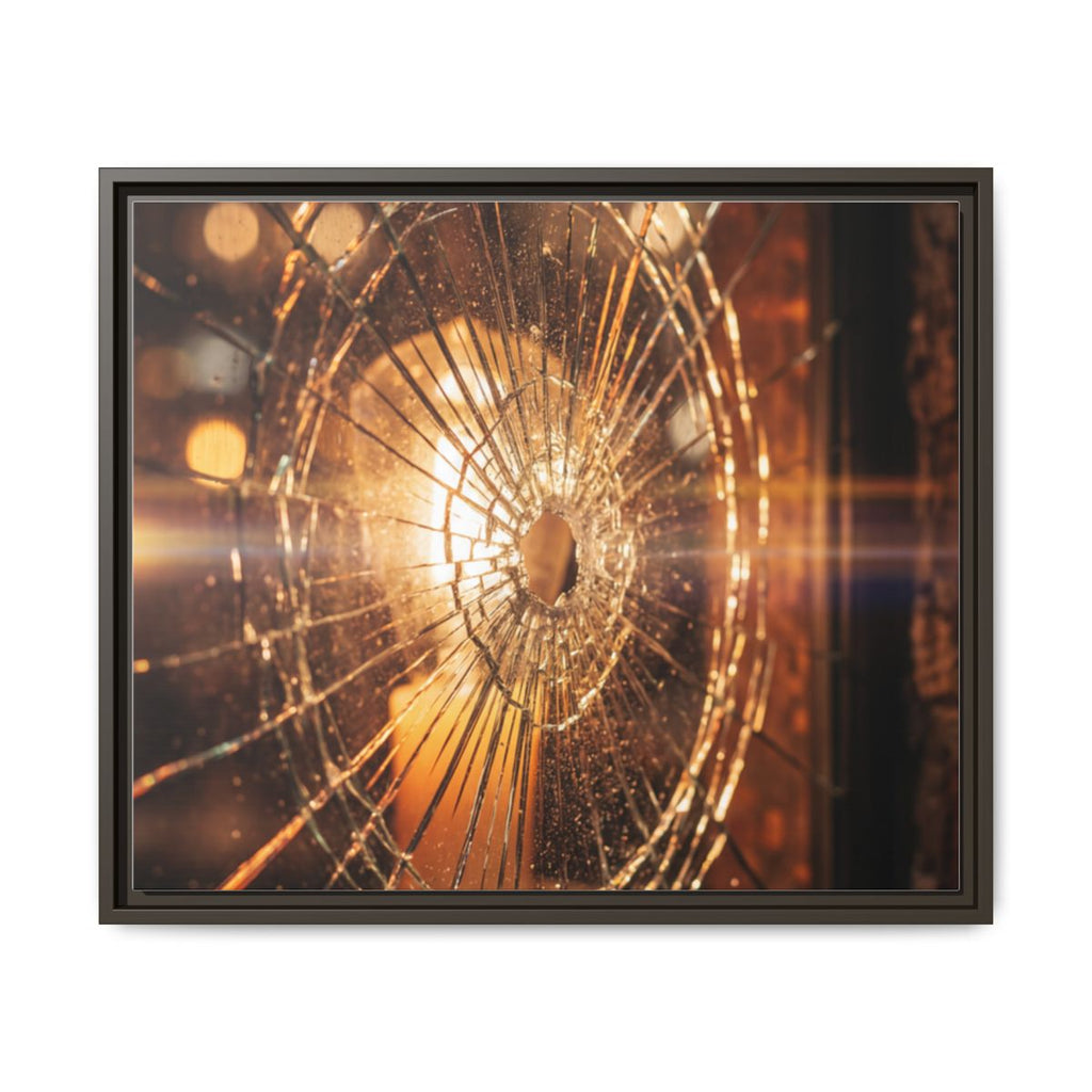 Framed Matte Canvas - Shattered Glass