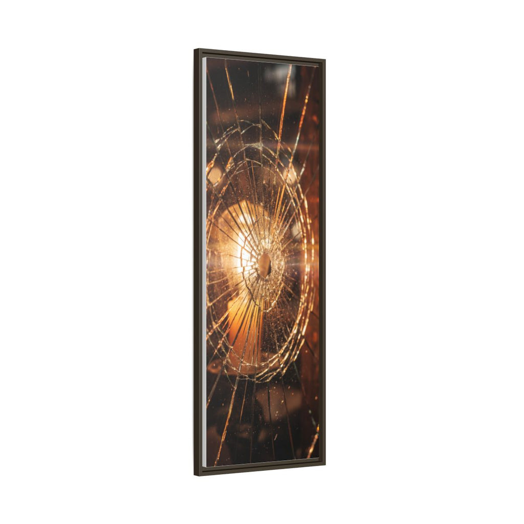 Framed Matte Canvas - Shattered Glass — Espresso / 1.25"