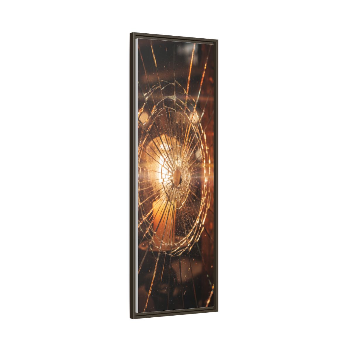 Framed Matte Canvas - Shattered Glass — Espresso / 1.25"