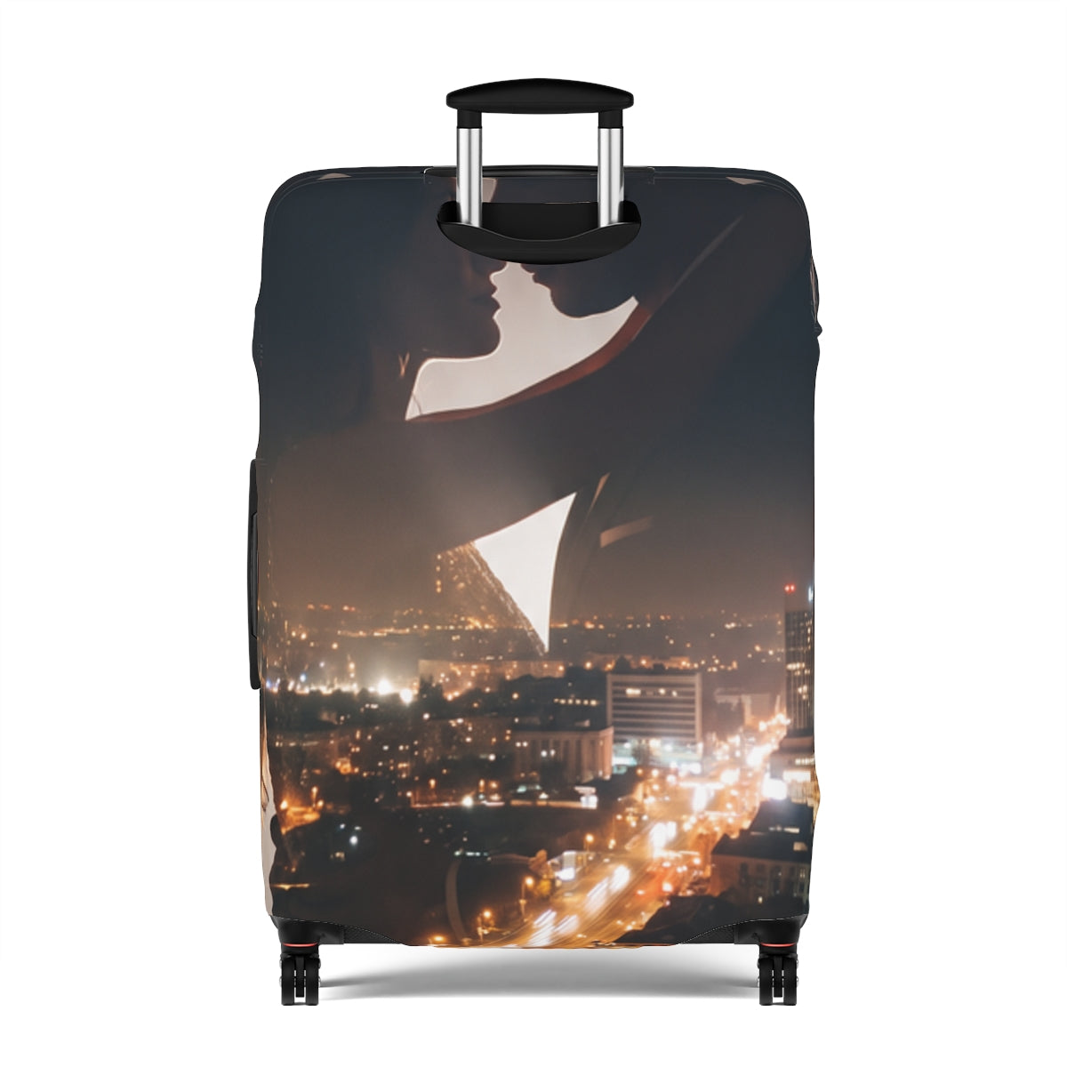Luggage Cover - Metropolitan Love Travel | Echovira Gallery