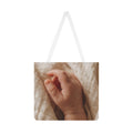 Shoulder Tote Bag - Tender Newborn Hand in Soft Muslin... |...