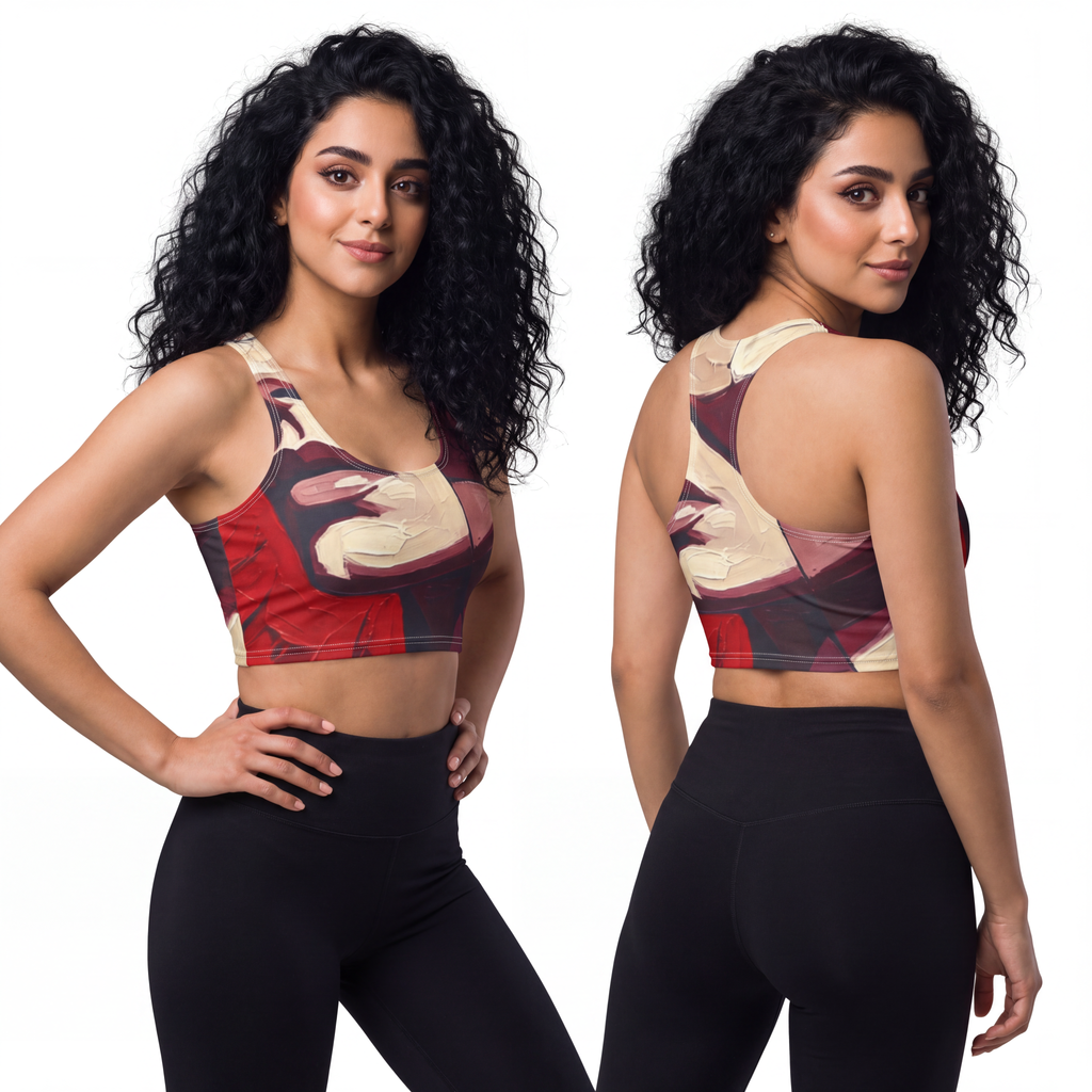 Sports Bra - Crimson Prism Active Style | Echovira Gallery