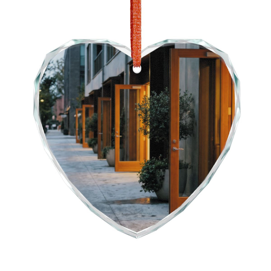 Crystal Glass Ornament - Twilight Courtyard