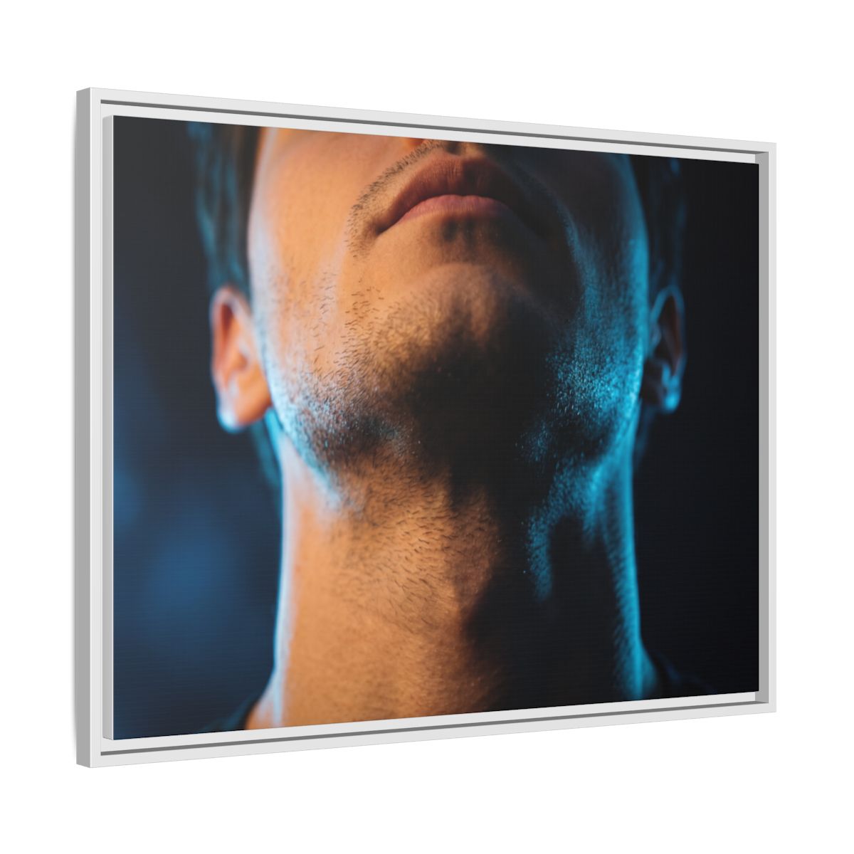Framed Matte Canvas - Neon Pulse Core — White / 1.25"