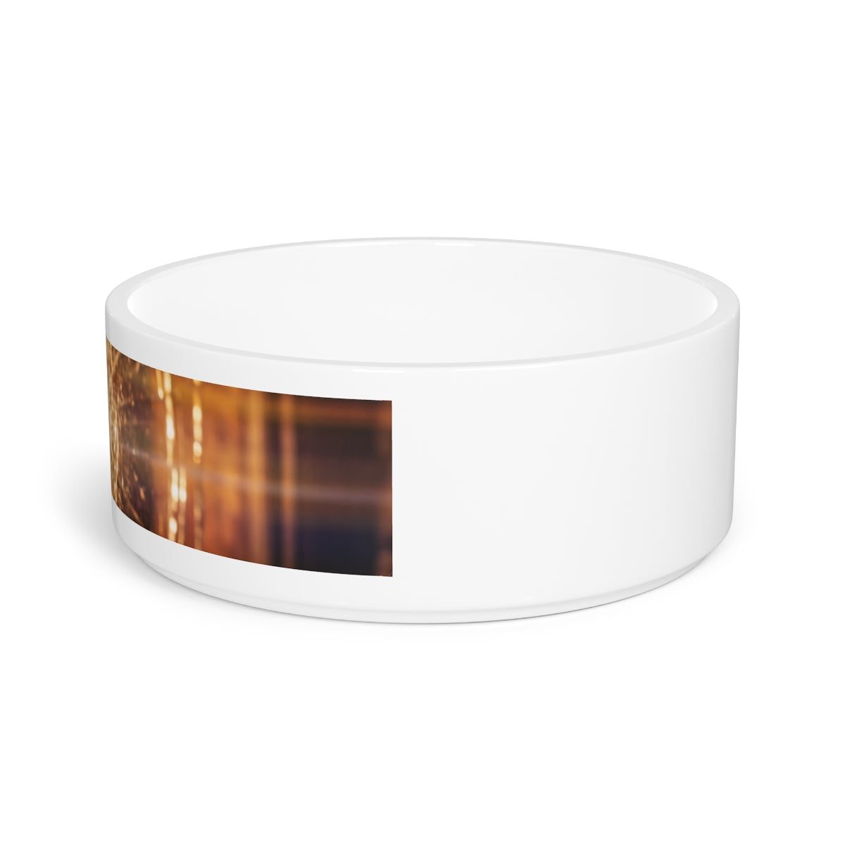 Pet Bowl - Shattered Amber Glass Art | Echovira Gallery