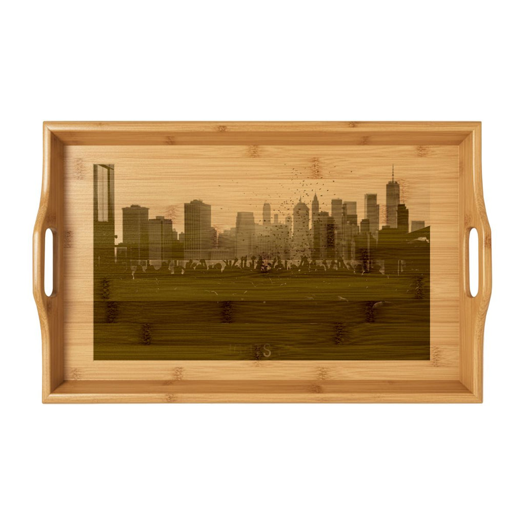 Bamboo Serving Tray - City Lights Festival | Echovira...