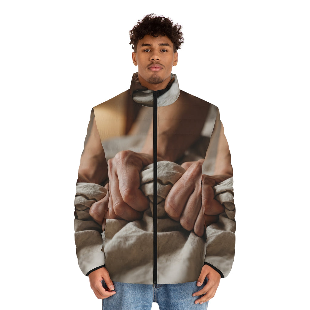 Men's Puffer Jacket - Tender Grasp | Echovira Gallery