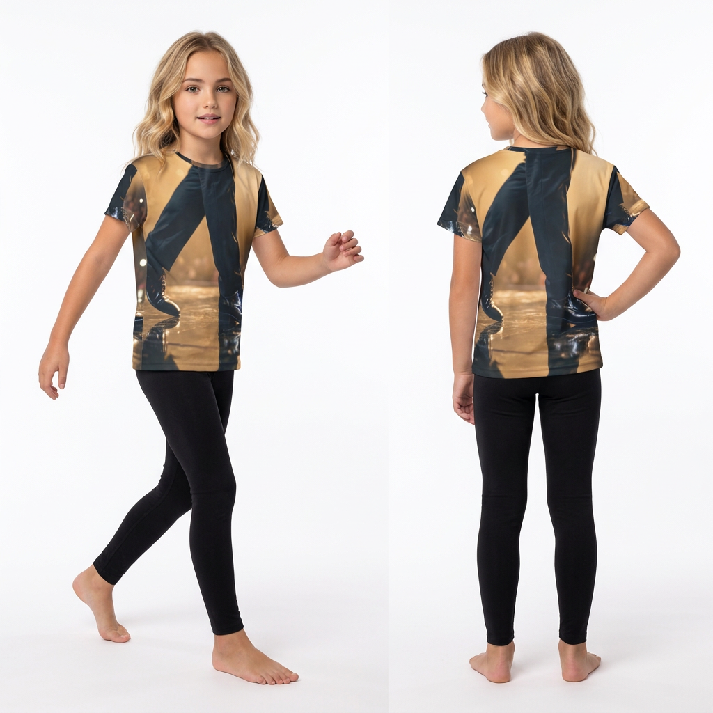 Maillot de sport enfant art projecteur de scène