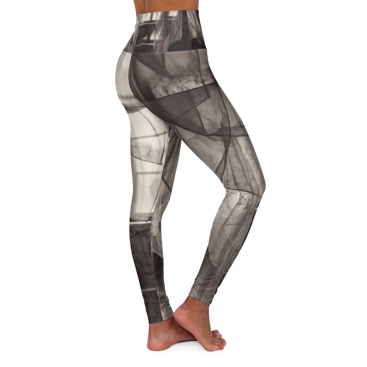 High Waisted Yoga Leggings - Spectral Veils | Echovira...