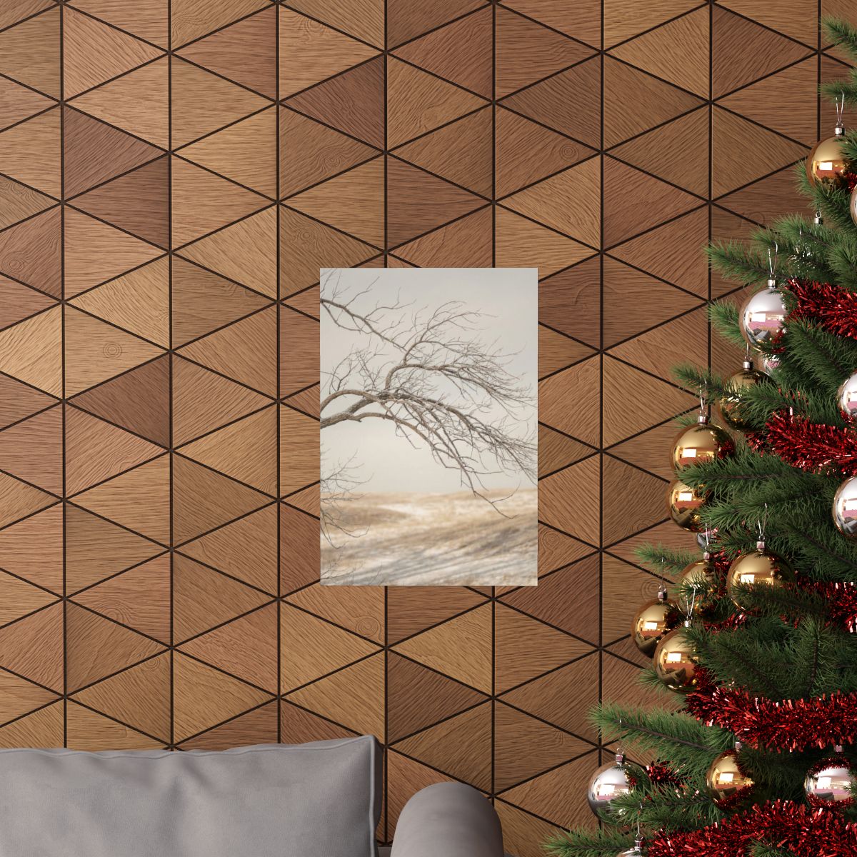 Matte Vertical Posters - Winter Branch Solitude Landscape......