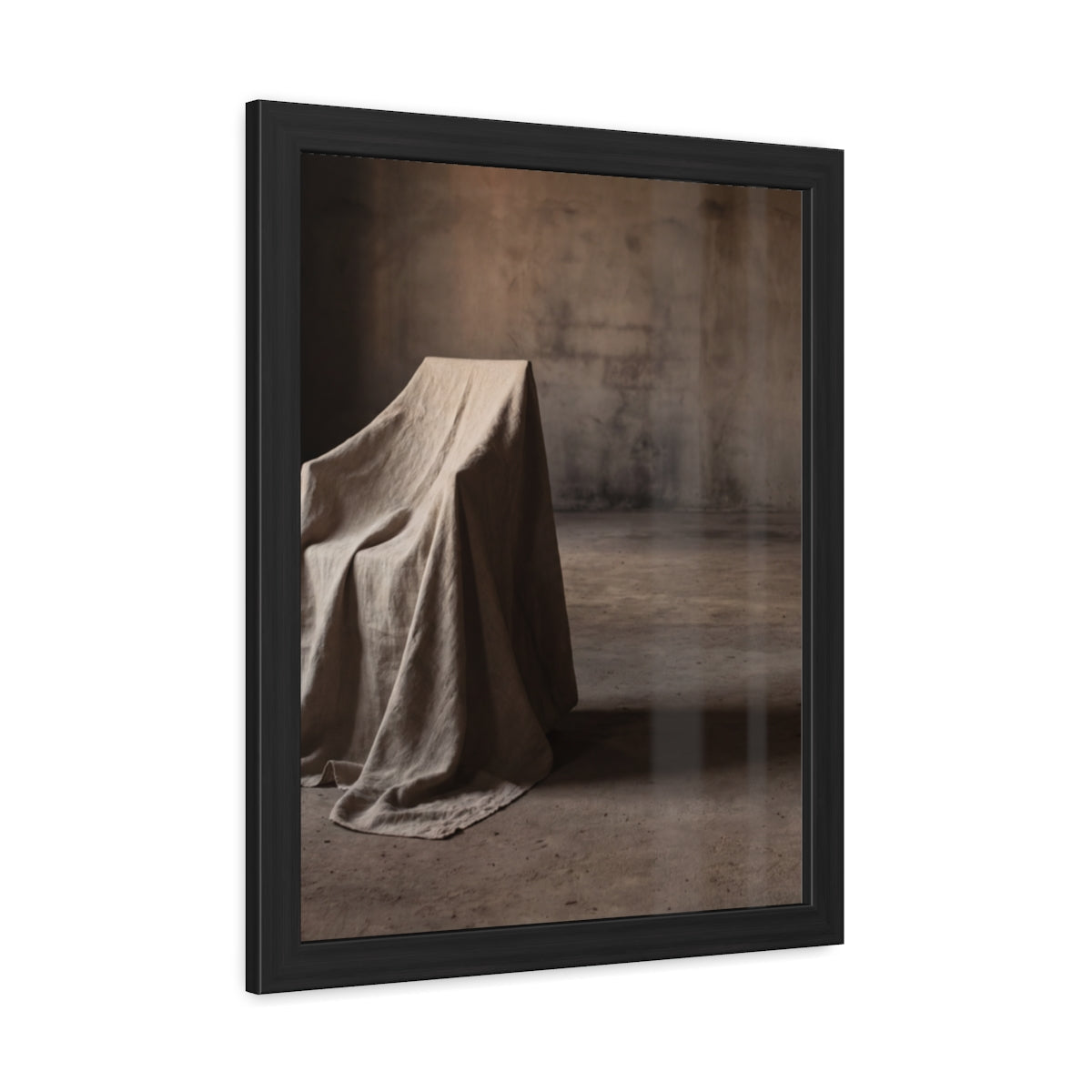 Framed Poster - Draped Minimalist Form — Portrait