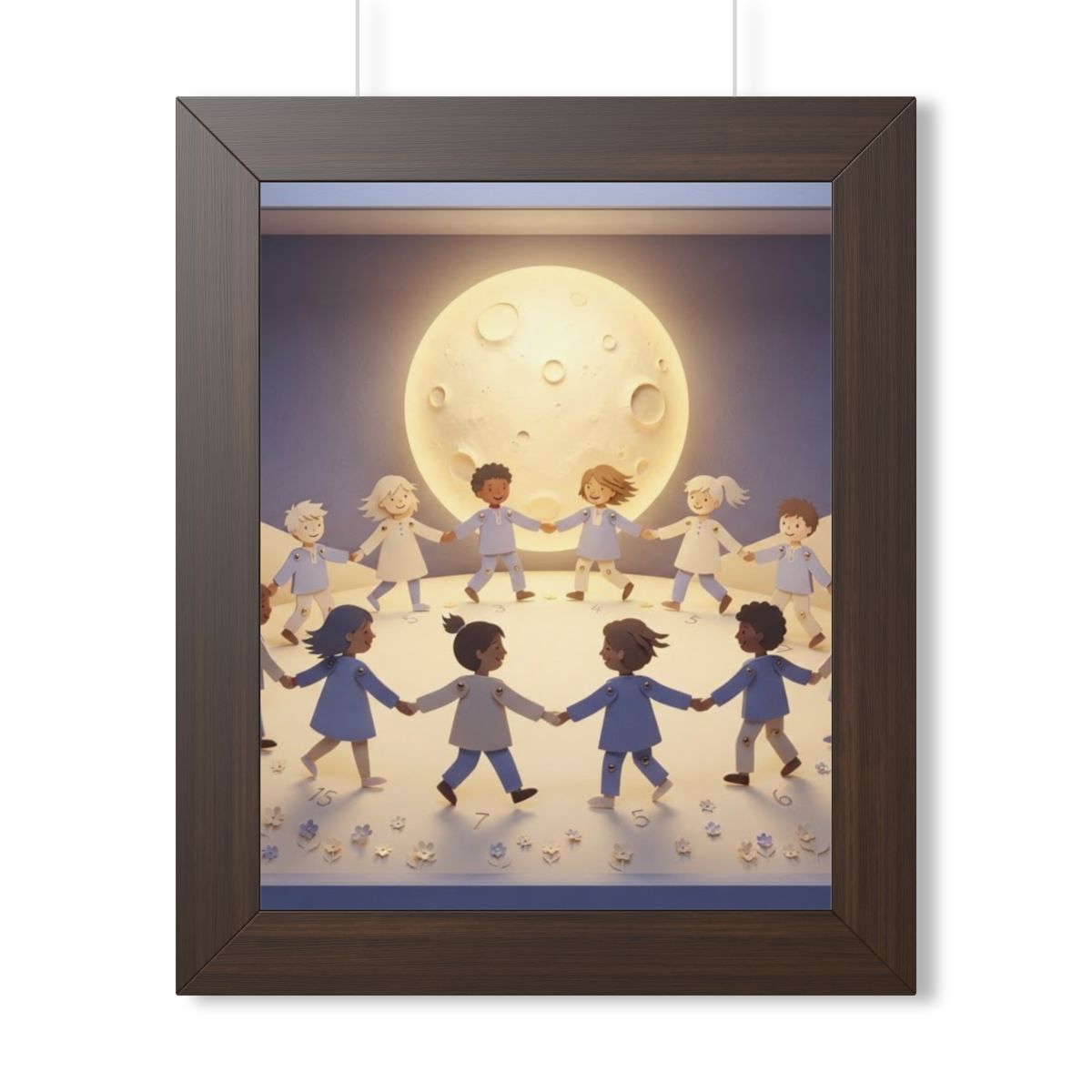Framed Vertical Poster - Moonlit Lullaby — Walnut (11×14......