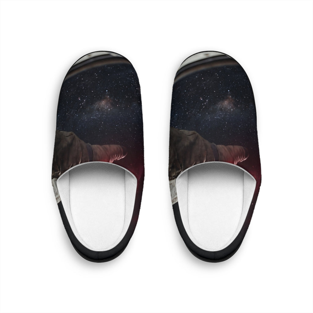 Women's Slippers with Astronaut Space Window Art