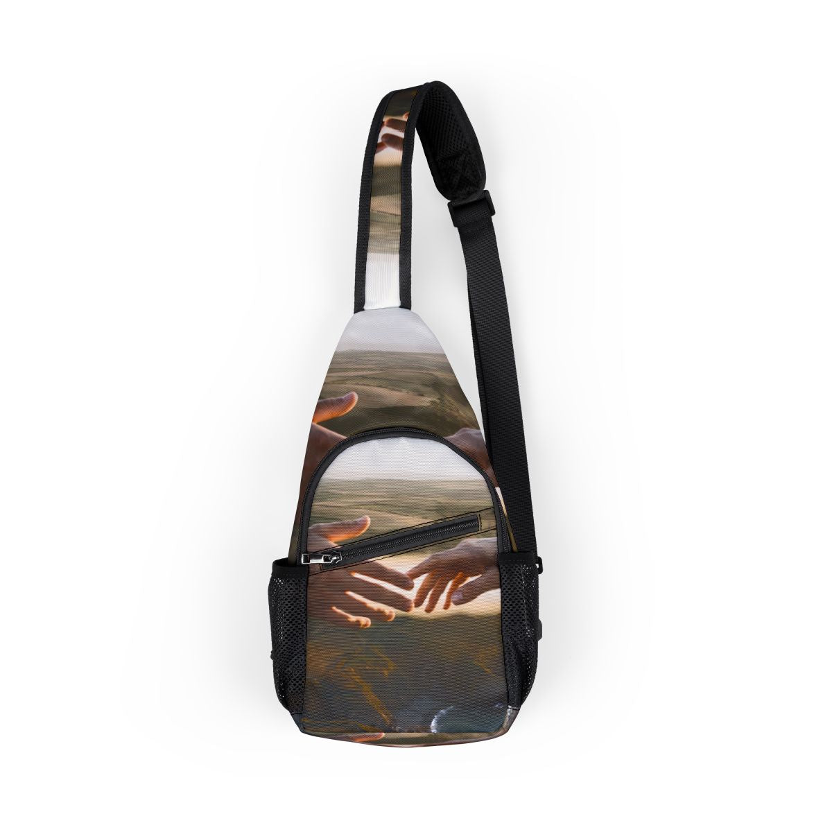Chest Bag - The Infinite Touch | Ethereal Coastal Art |...