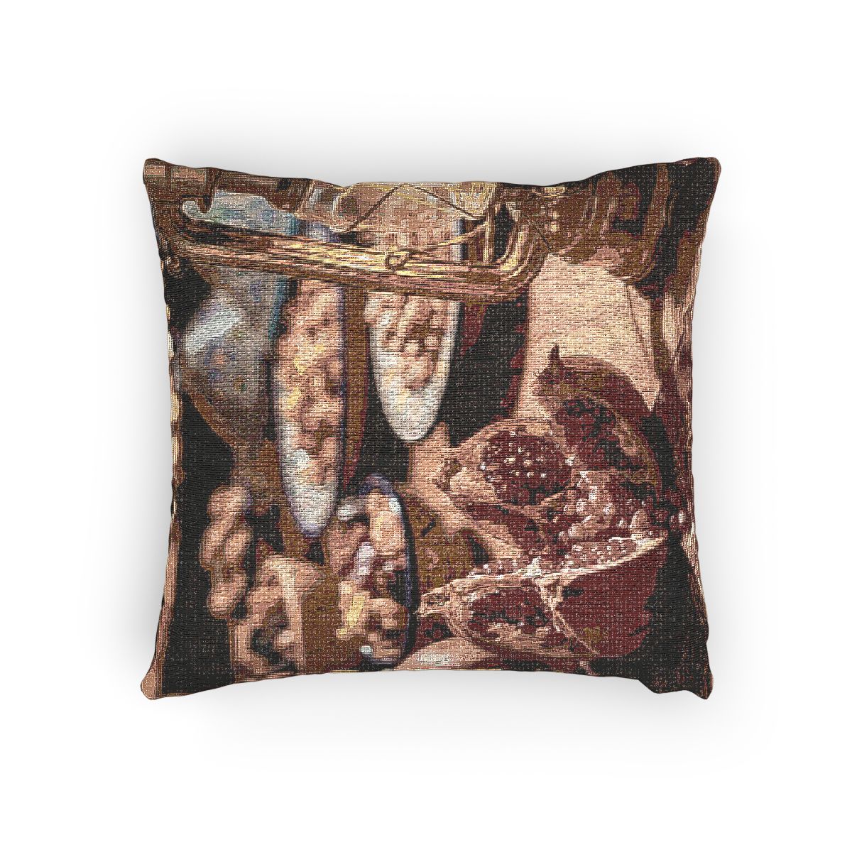Woven Pillow - Crimson Lantern Cozy Glow | Echovira Gallery