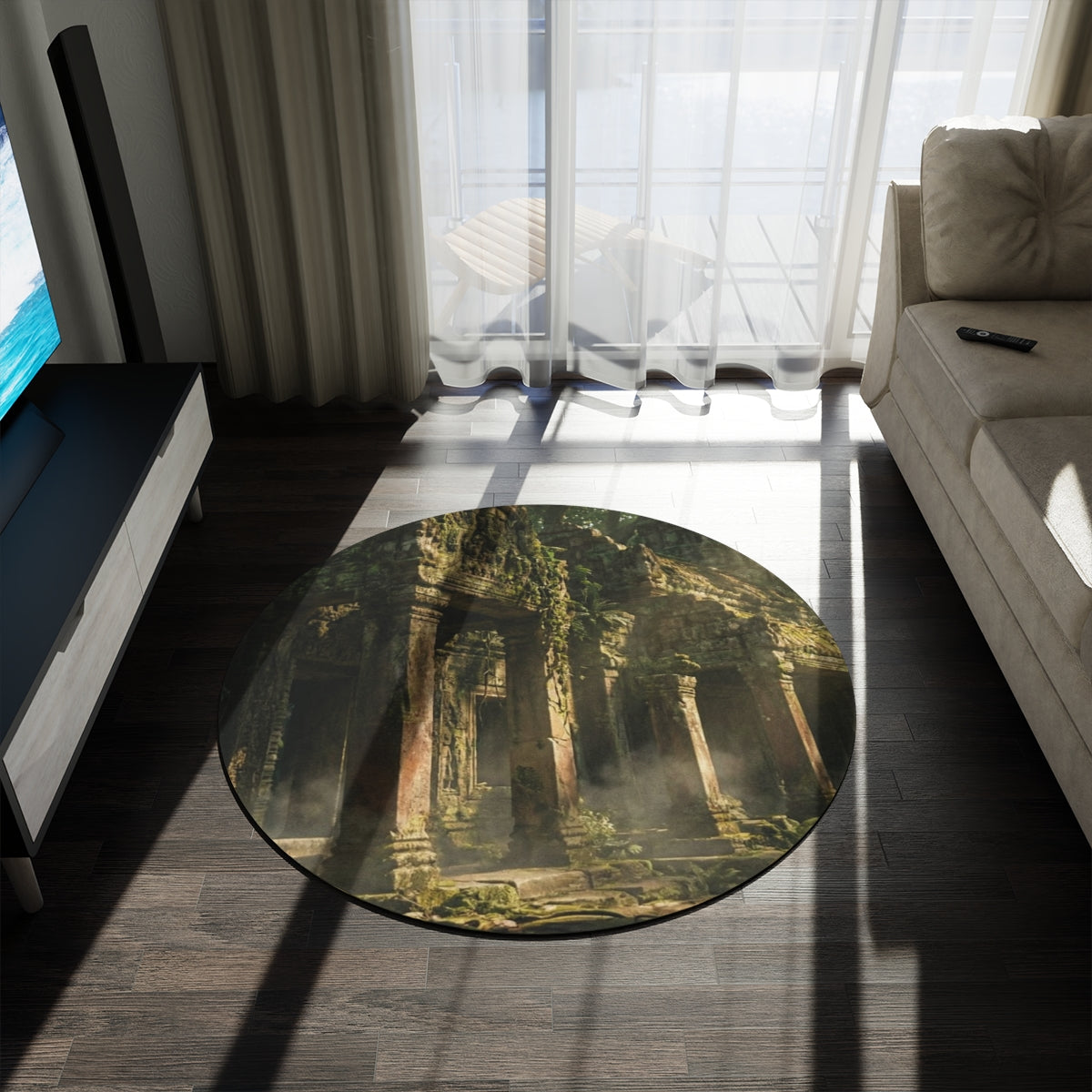 Round Rug - Mystic Temple Sanctuary | Echovira Gallery