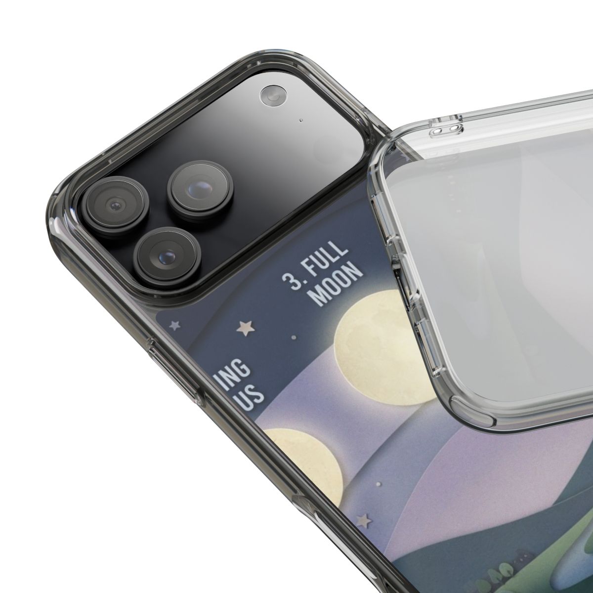 Clear Impact-Resistant Case - Moon | Echovira Gallery