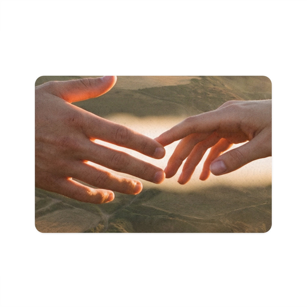 Pet Food Mat - The Infinite Touch | Ethereal Coastal Art |...
