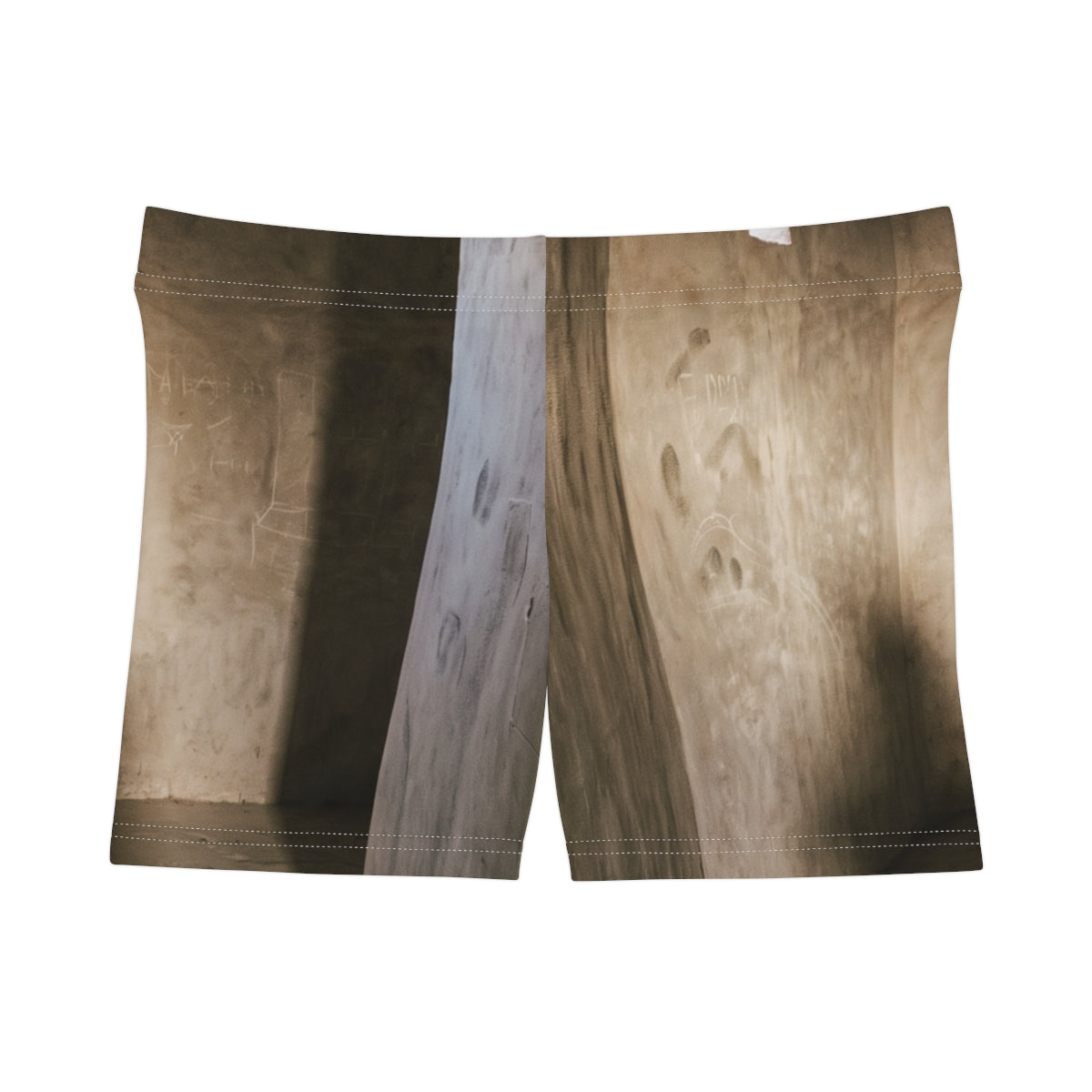 Women's Shorts - Shadows of the Citadel moody architectural...