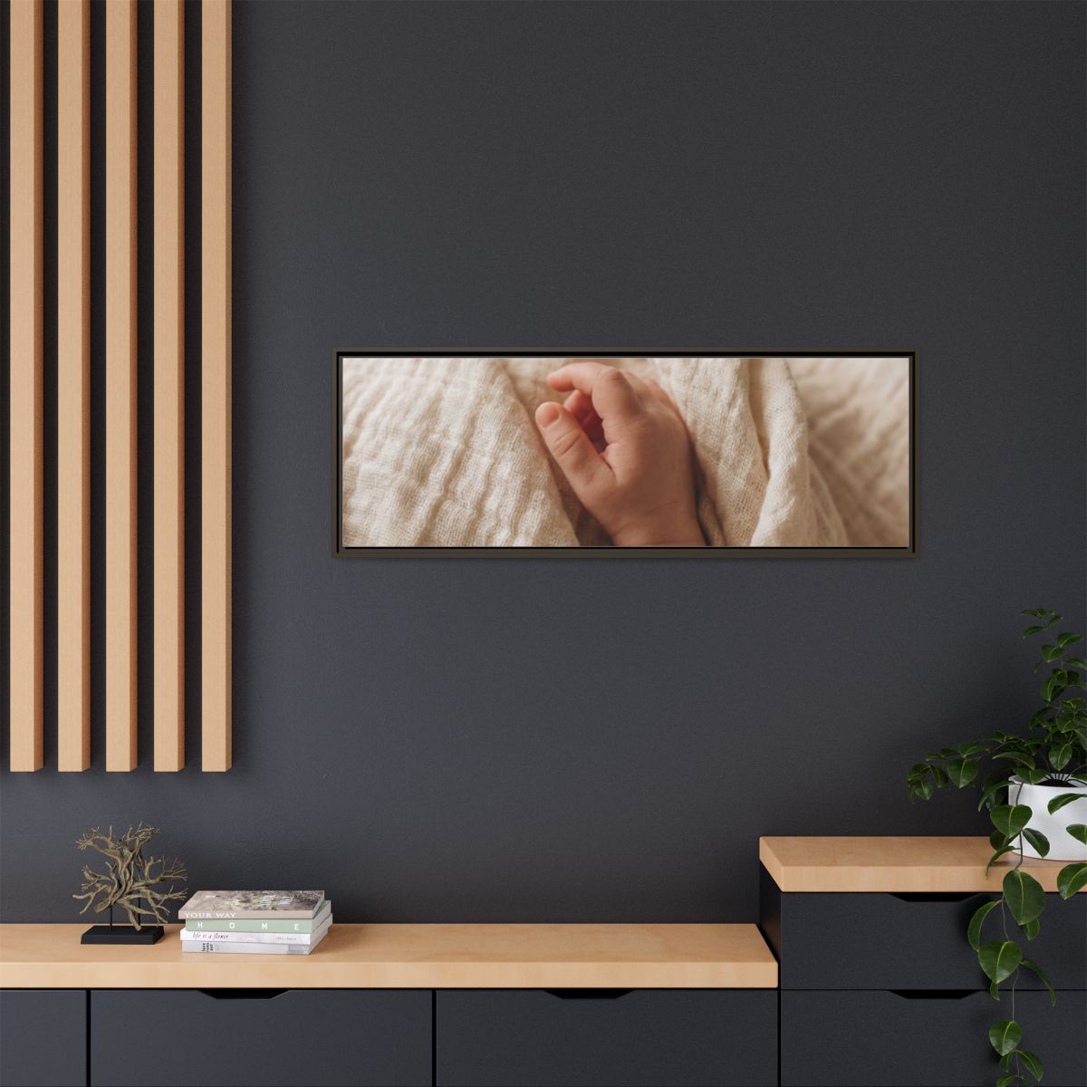 Framed Matte Canvas - Neutral Nursery — Espresso / 1.25"