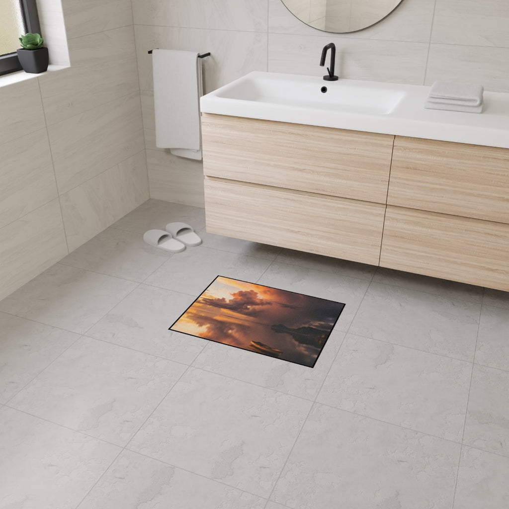 Heavy Duty Floor Mat - Golden Hour Serene Entry | Echovira...