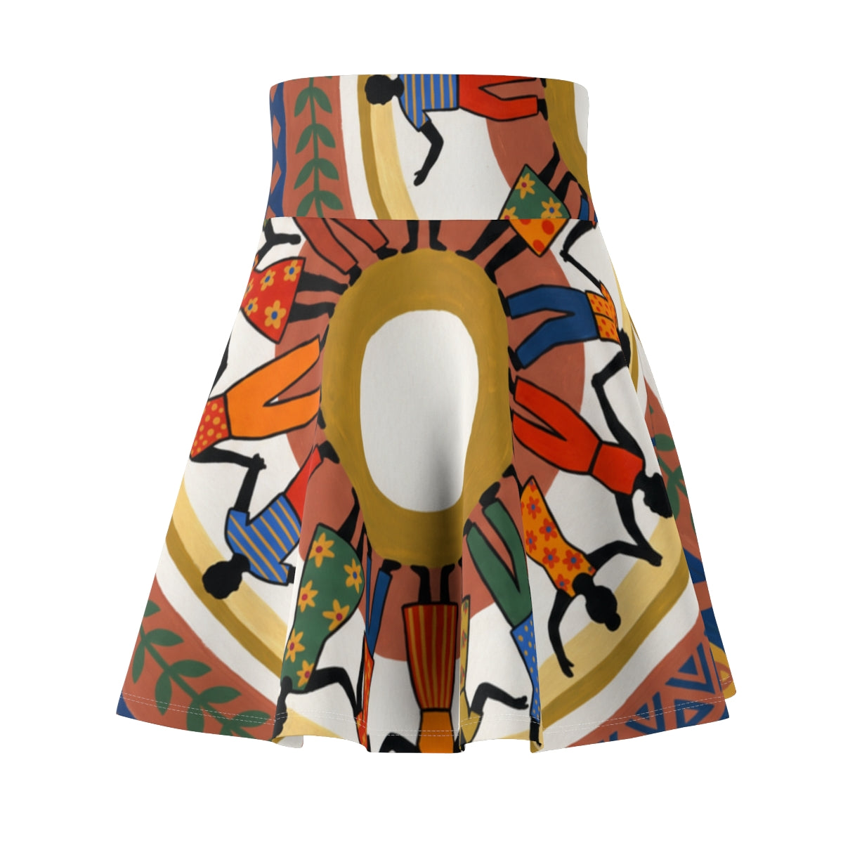 Women's Skater Skirt - Unity Mandala Folk Art | Echovira...