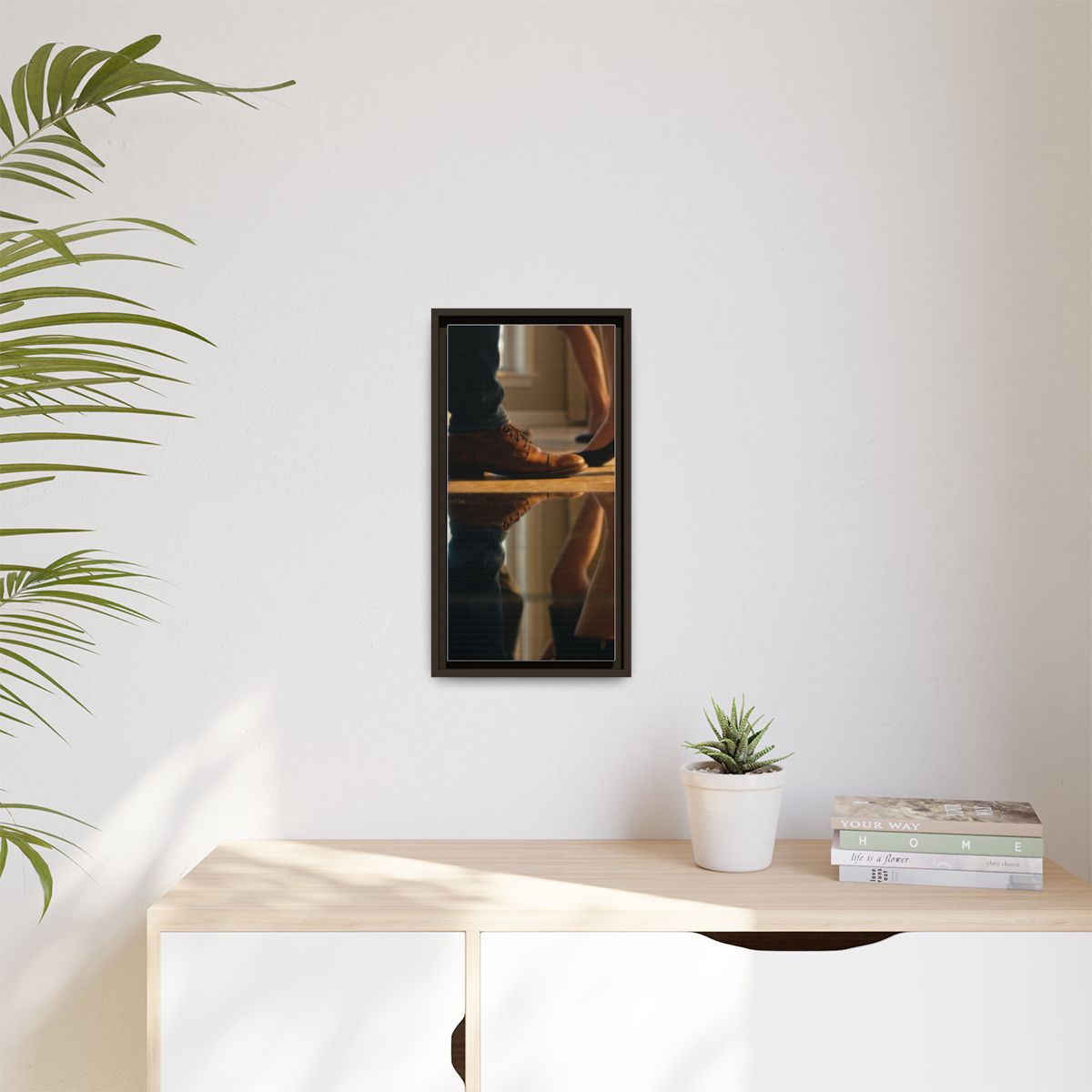Matte Canvas, Framed - Golden Hour Reflections Cinematic Art...