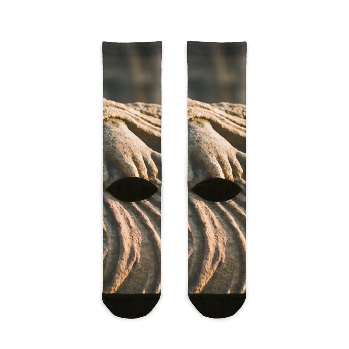 Sublimation Crew Socks - Stone Drapery | Echovira Gallery