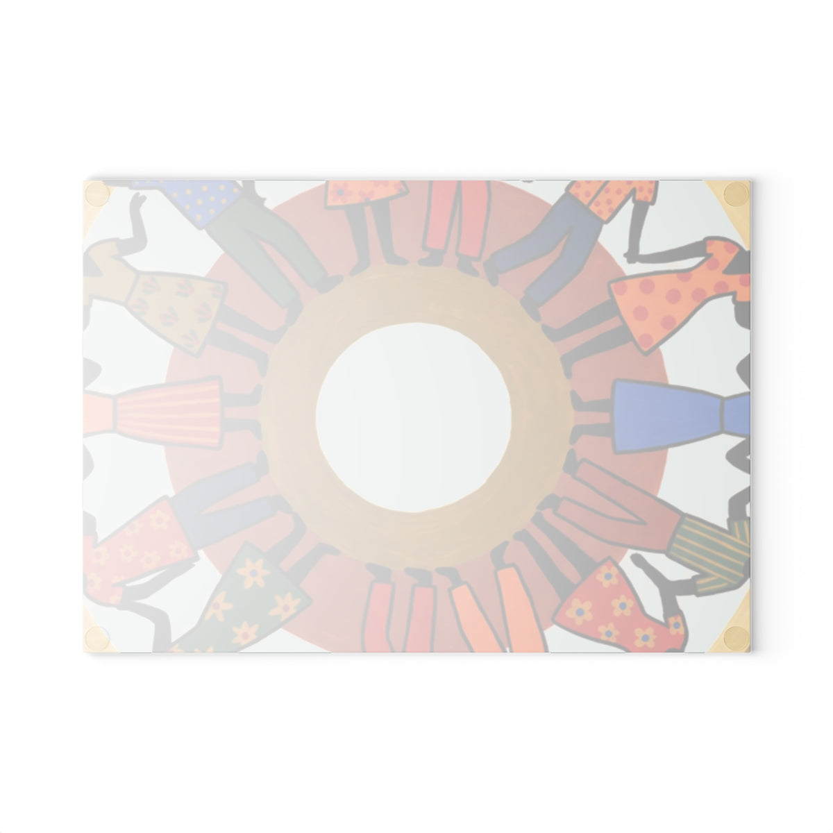 Glass Cutting Board - Unity Mandala Folk Art | Echovira...