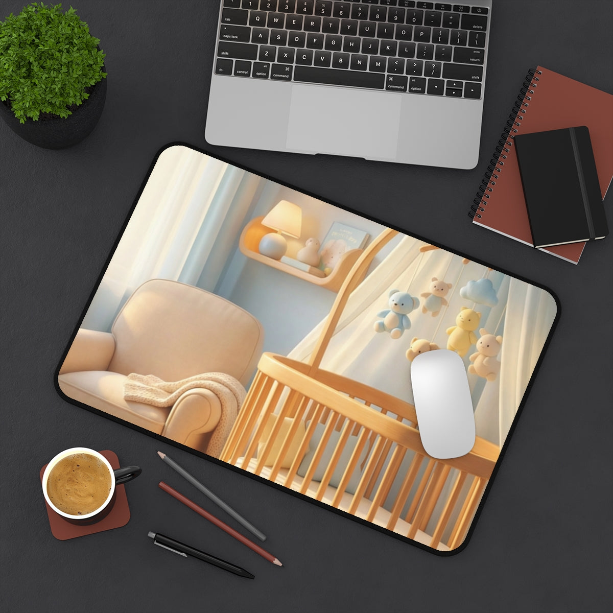Nursery Aesthetic Desk Mat - Work Peace