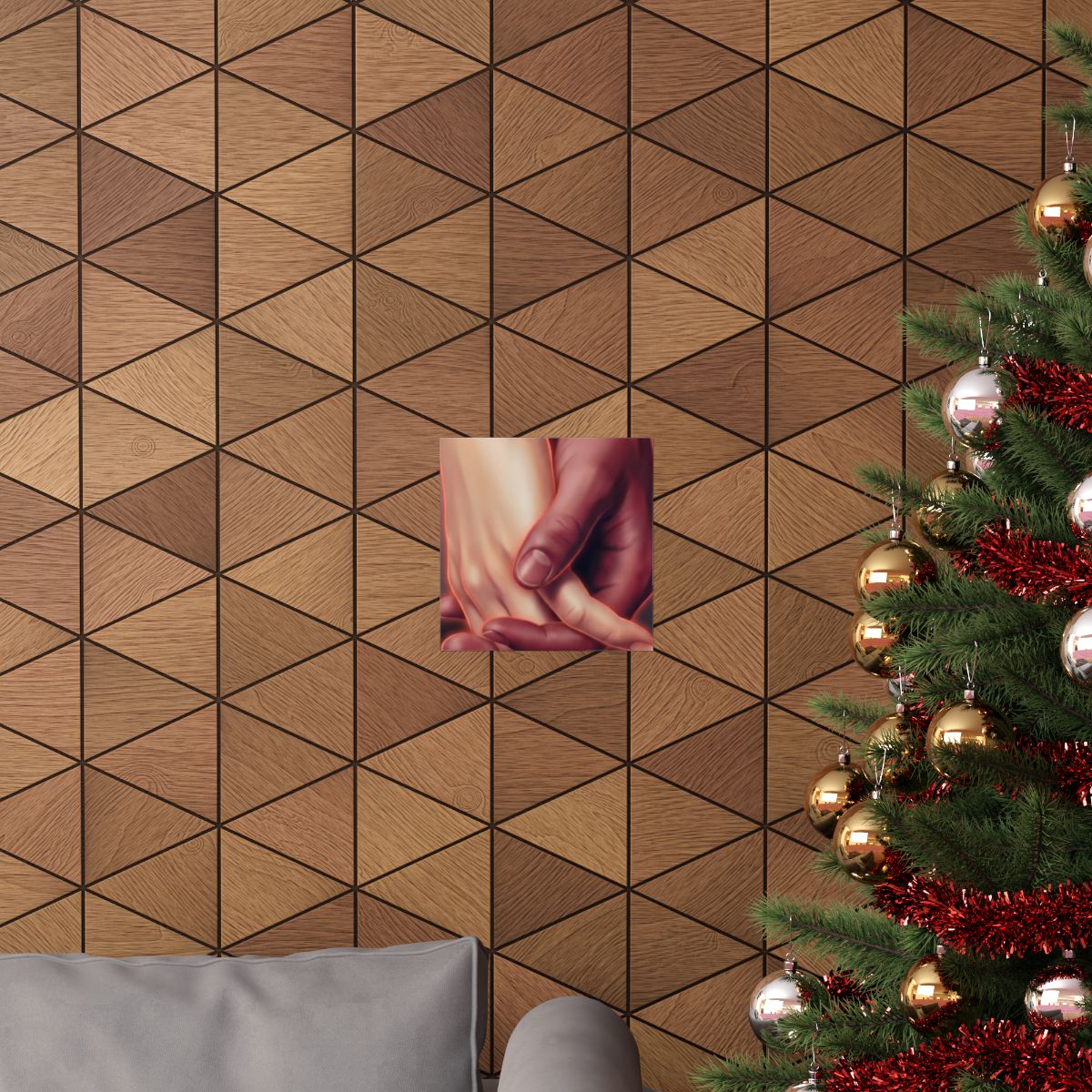 Matte Horizontal Posters - Ethereal Connection Holding Hands...