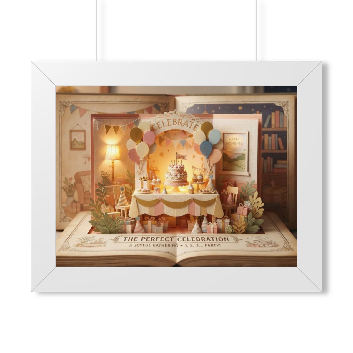 Framed Horizontal Poster - Storybook World — White (14×11......