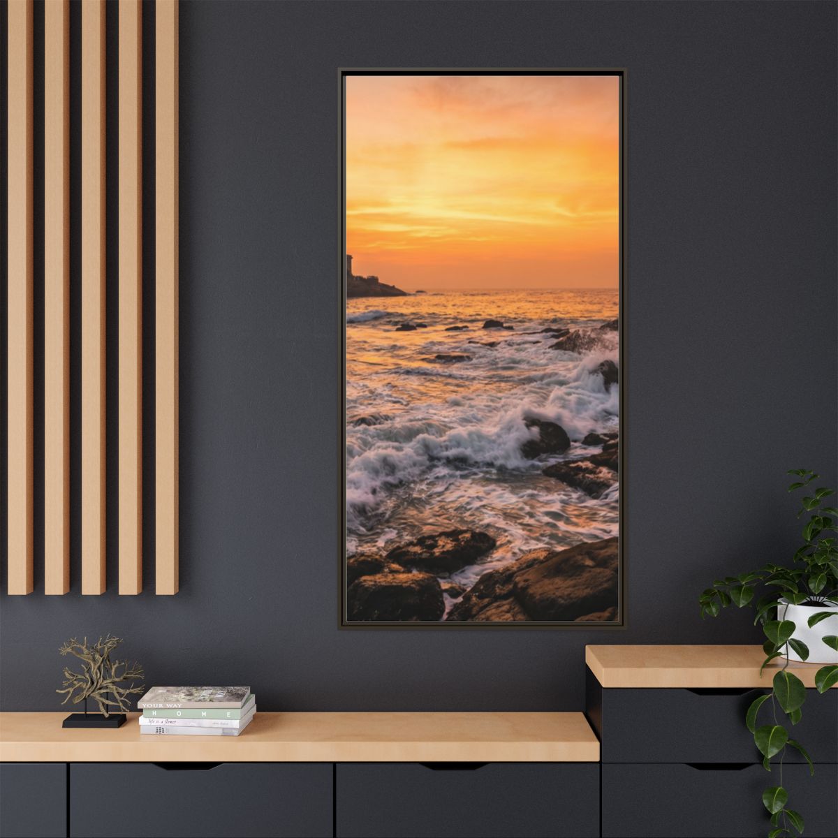 Framed Matte Canvas - Majestic Golden Coast