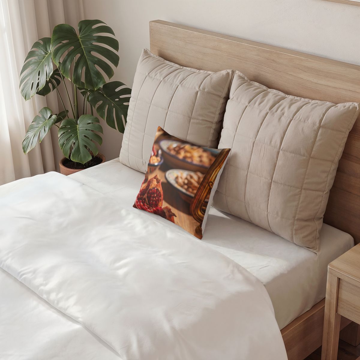 Poly Velvet Pillow - Amber Feast Luxury | Echovira Gallery