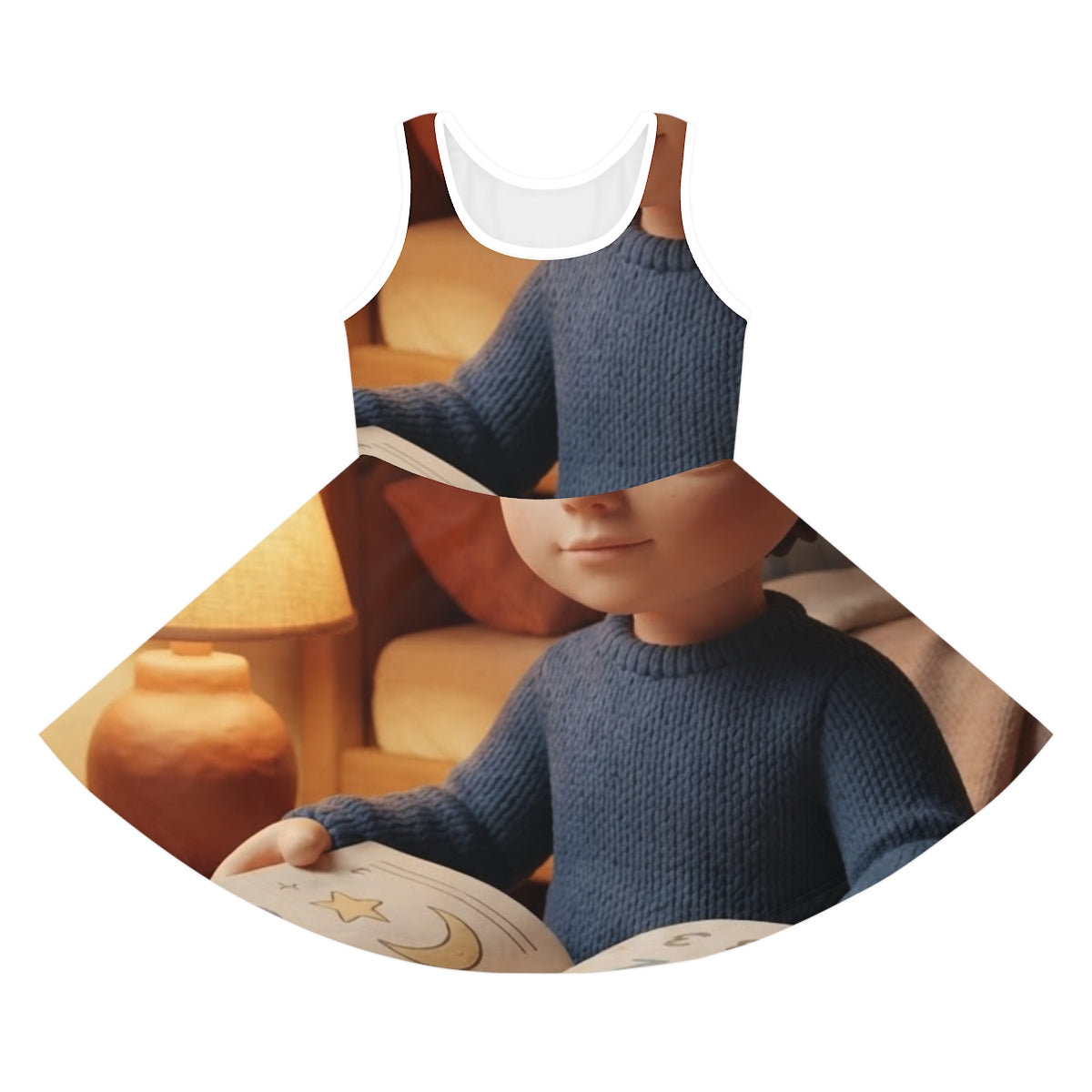 Girls' Sleeveless Sundress - Cozy Storytime Boy Nursery Art...